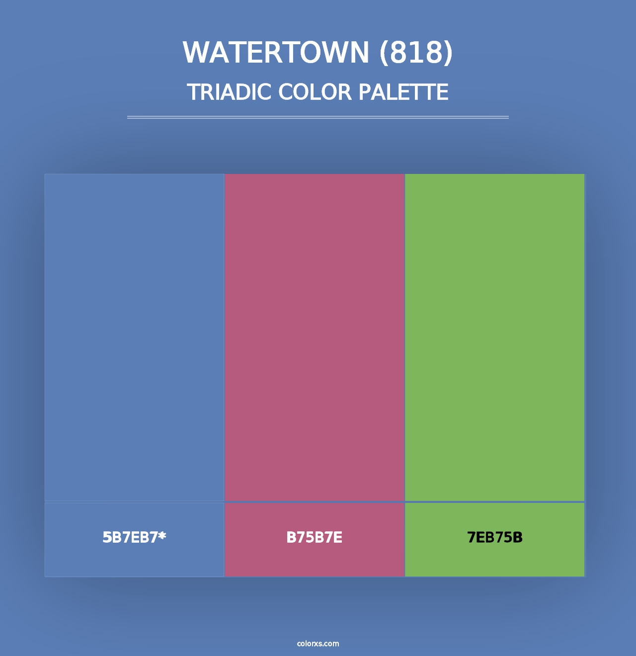 Watertown (818) - Triadic Color Palette