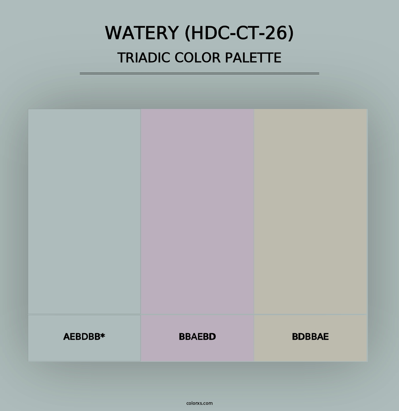 Watery (HDC-CT-26) - Triadic Color Palette