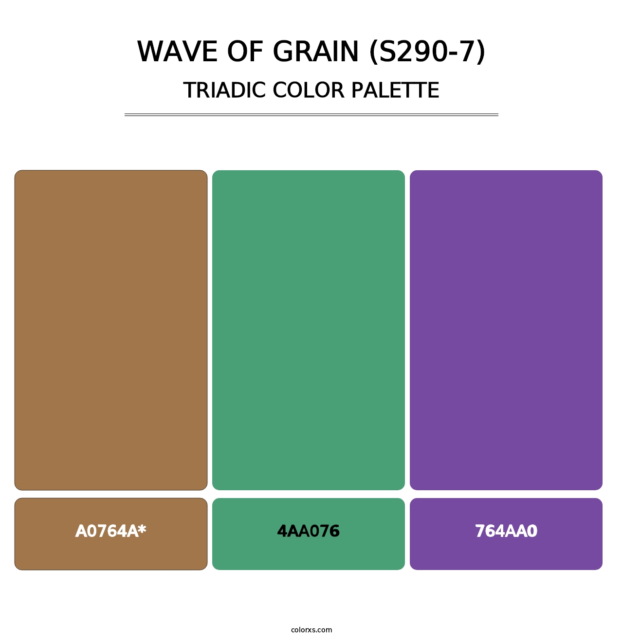 Wave Of Grain (S290-7) - Triadic Color Palette