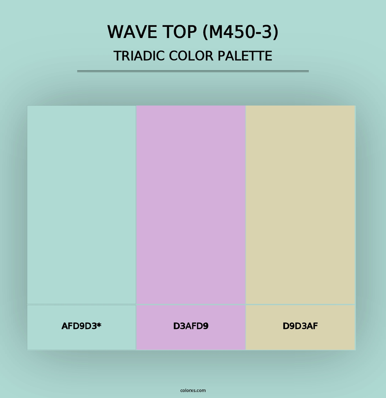 Wave Top (M450-3) - Triadic Color Palette