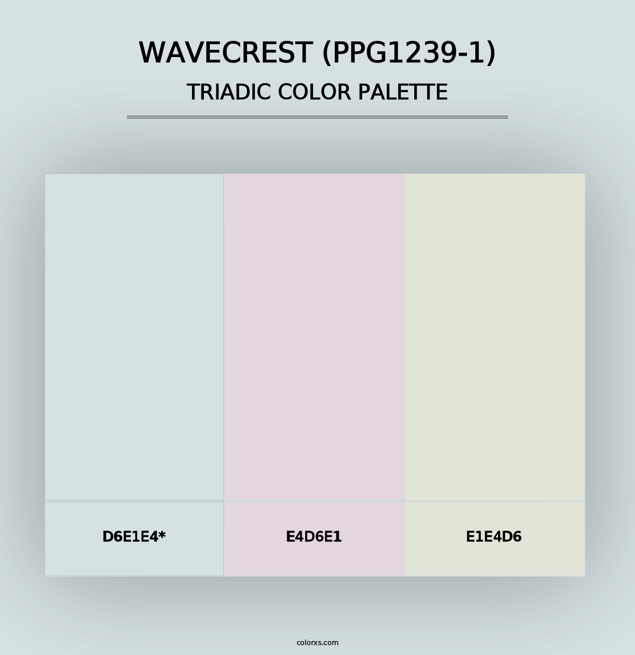 Wavecrest (PPG1239-1) - Triadic Color Palette