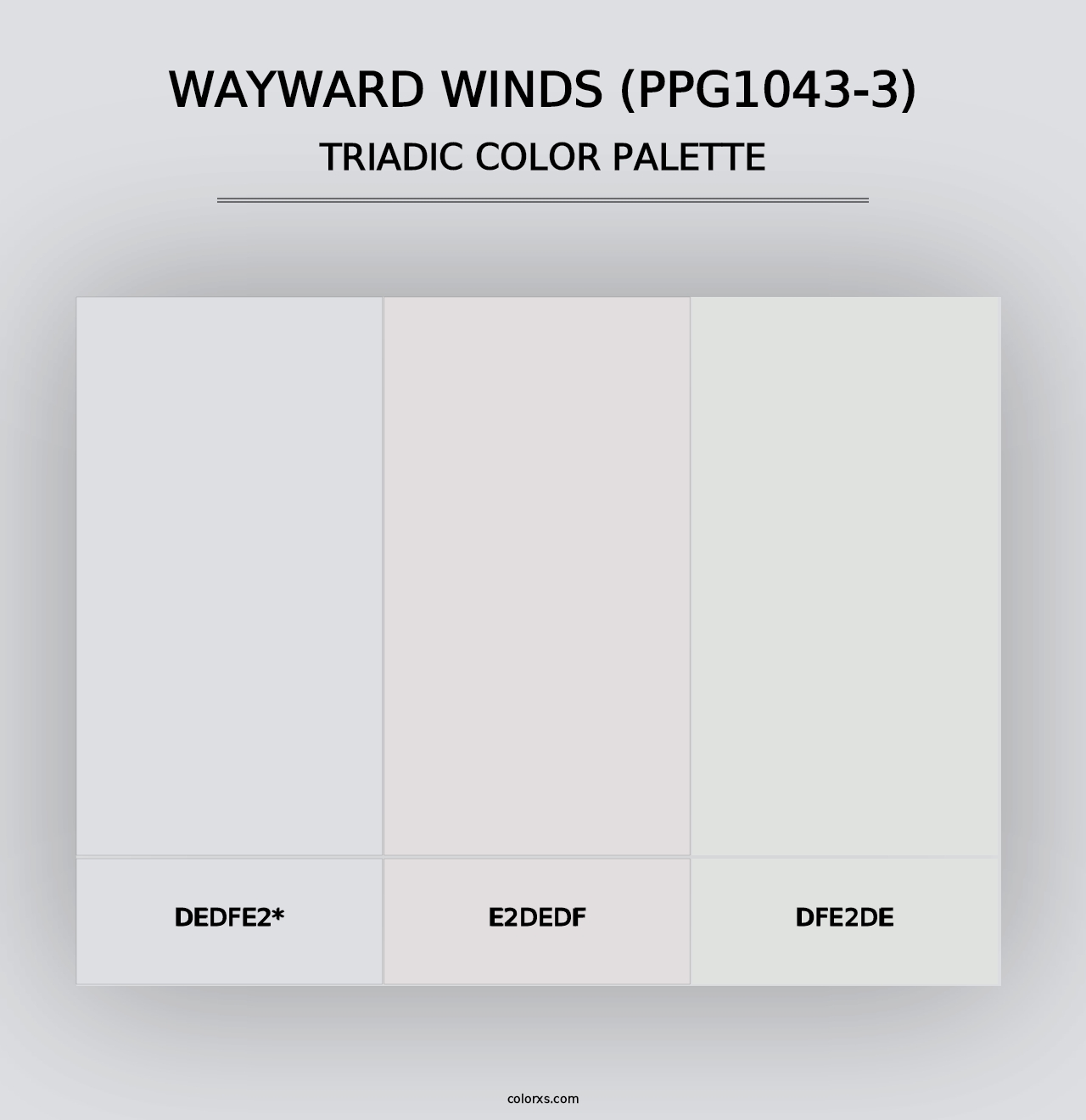 Wayward Winds (PPG1043-3) - Triadic Color Palette