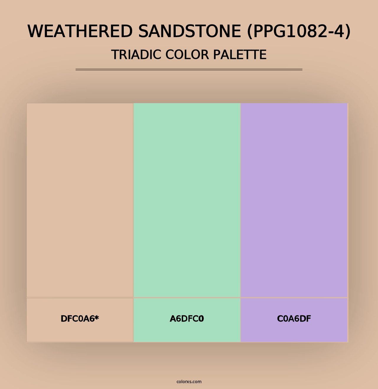 Weathered Sandstone (PPG1082-4) - Triadic Color Palette