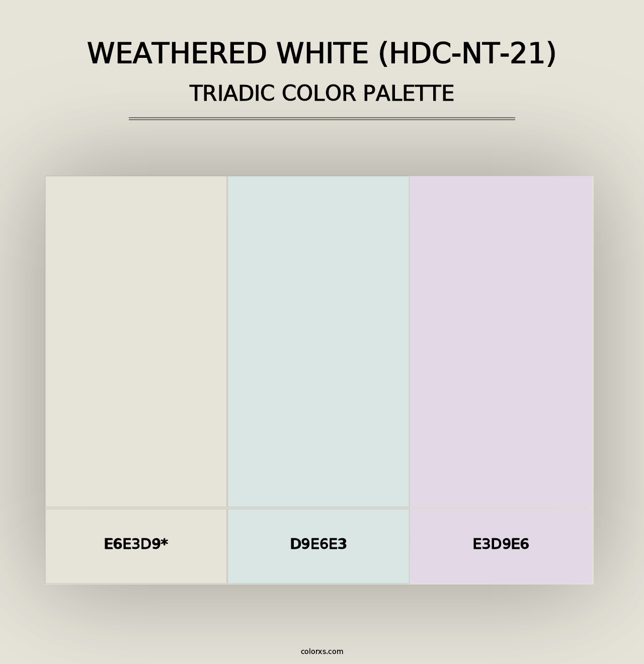 Weathered White (HDC-NT-21) - Triadic Color Palette