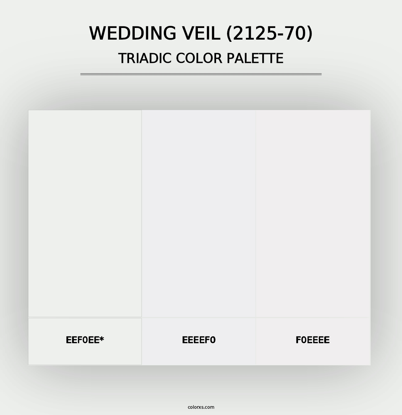 Wedding Veil (2125-70) - Triadic Color Palette