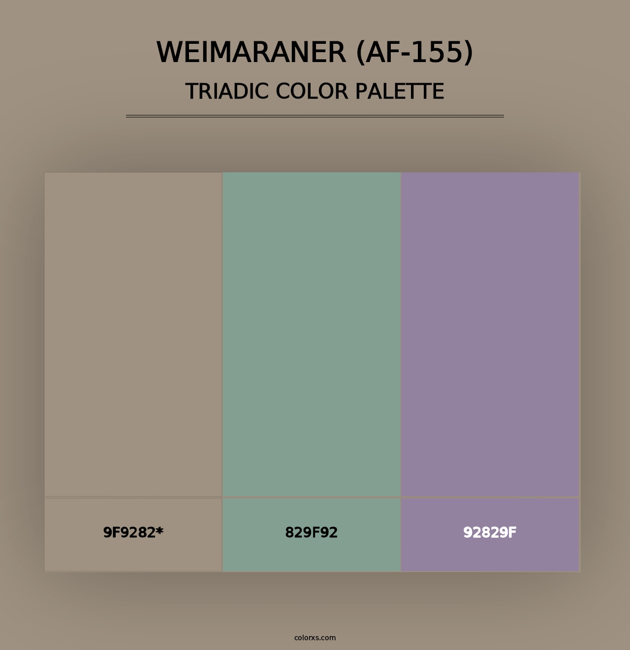 Weimaraner (AF-155) - Triadic Color Palette