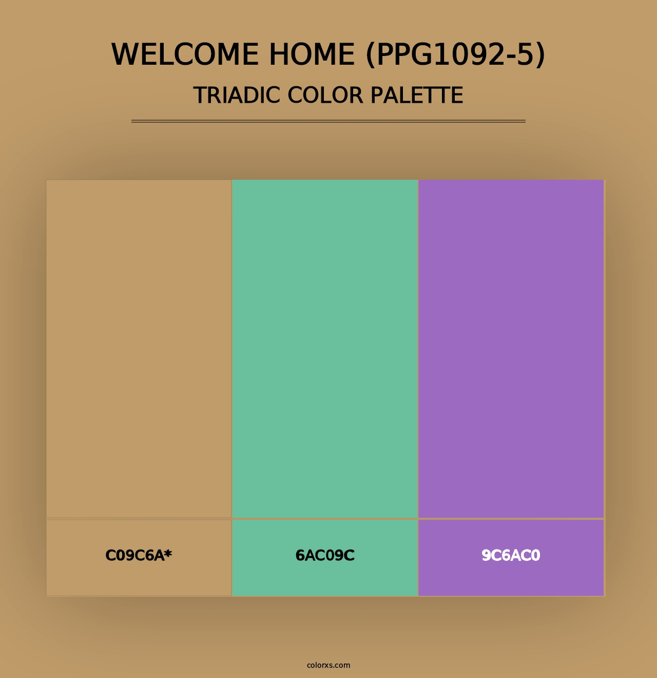 Welcome Home (PPG1092-5) - Triadic Color Palette