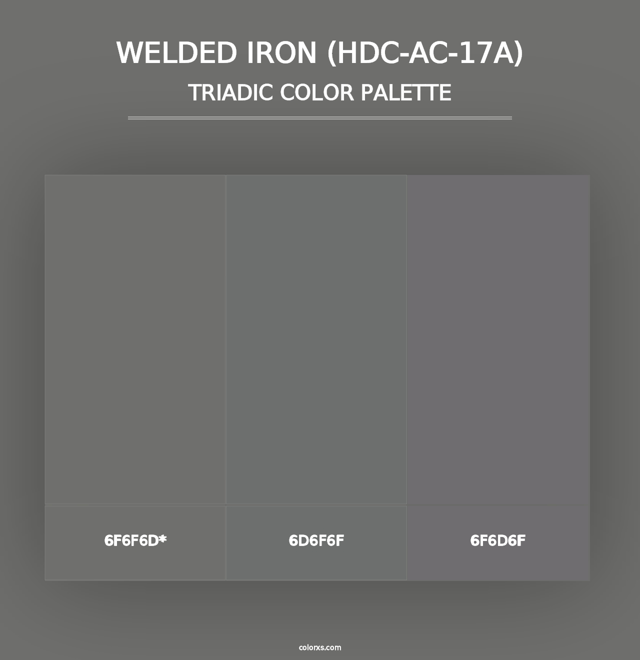 Welded Iron (HDC-AC-17A) - Triadic Color Palette