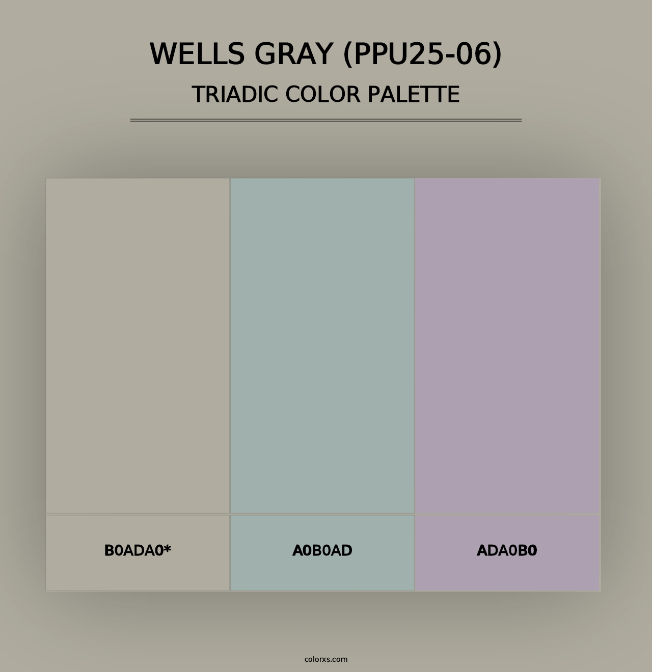 Wells Gray (PPU25-06) - Triadic Color Palette