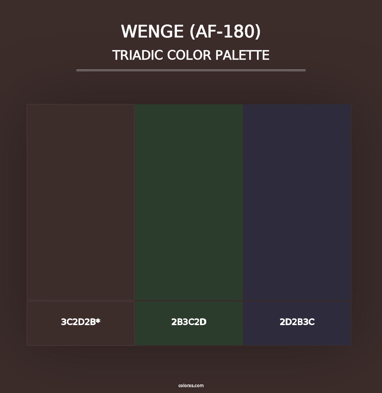 Wenge (AF-180) - Triadic Color Palette