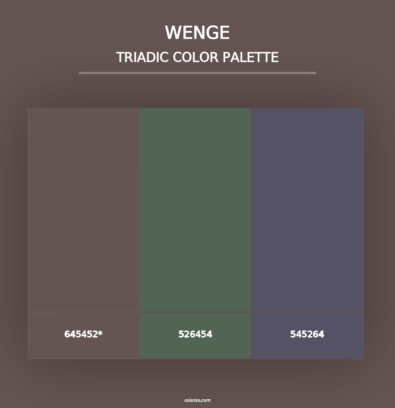 Wenge - Triadic Color Palette