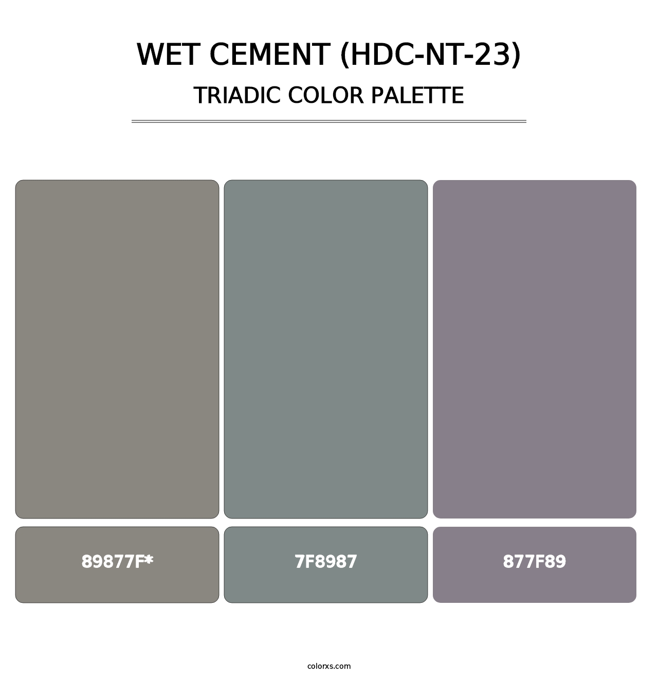 Wet Cement (HDC-NT-23) - Triadic Color Palette