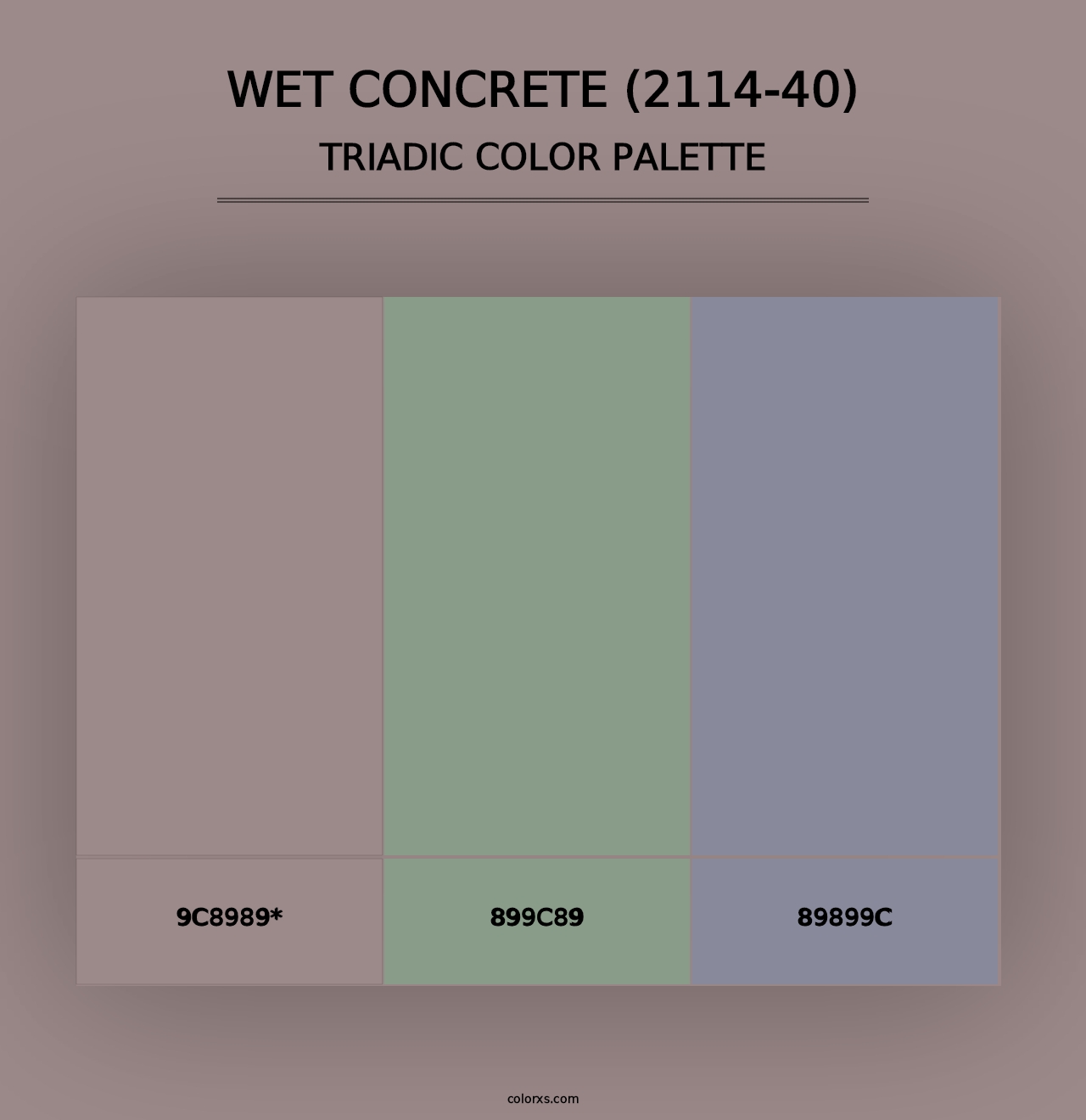 Wet Concrete (2114-40) - Triadic Color Palette