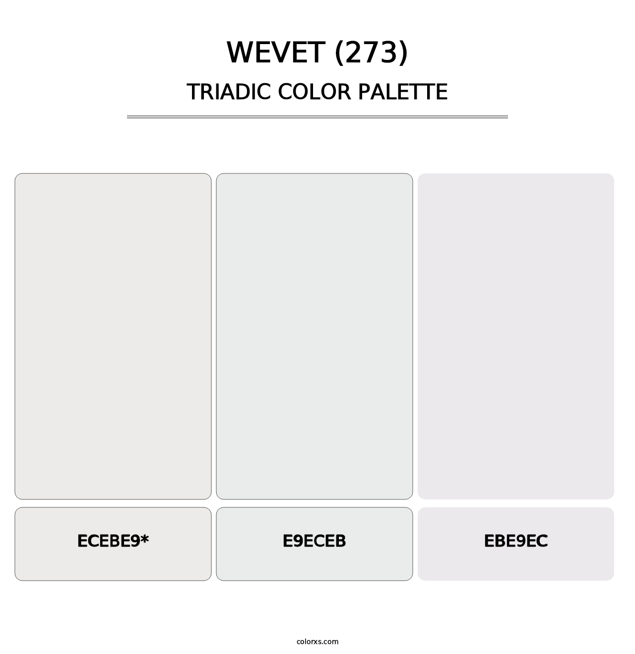 Wevet (273) - Triadic Color Palette