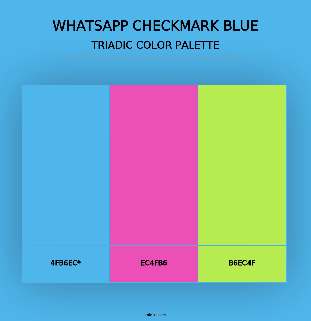 WhatsApp Checkmark Blue - Triadic Color Palette