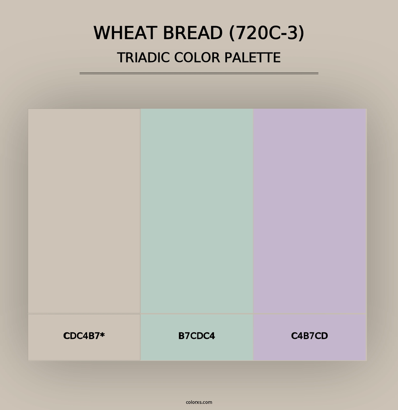 Wheat Bread (720C-3) - Triadic Color Palette