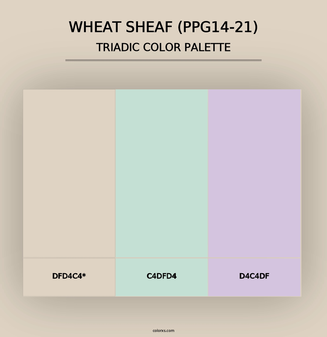 Wheat Sheaf (PPG14-21) - Triadic Color Palette