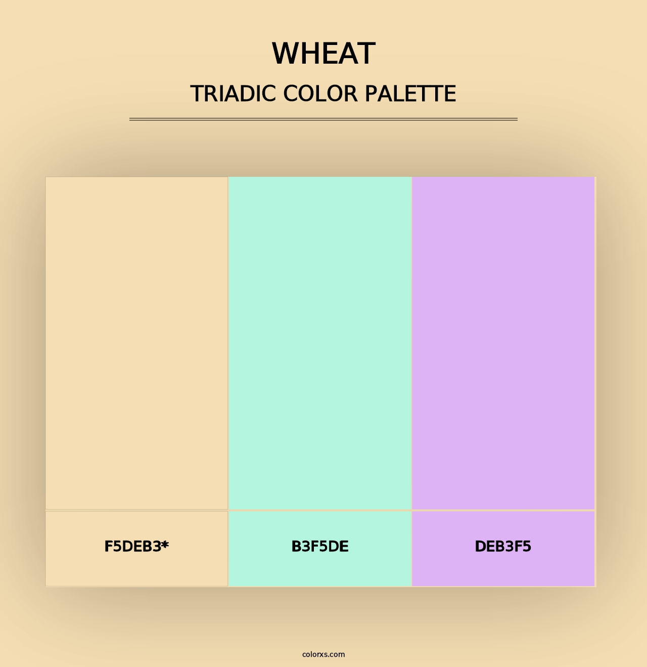 Wheat - Triadic Color Palette