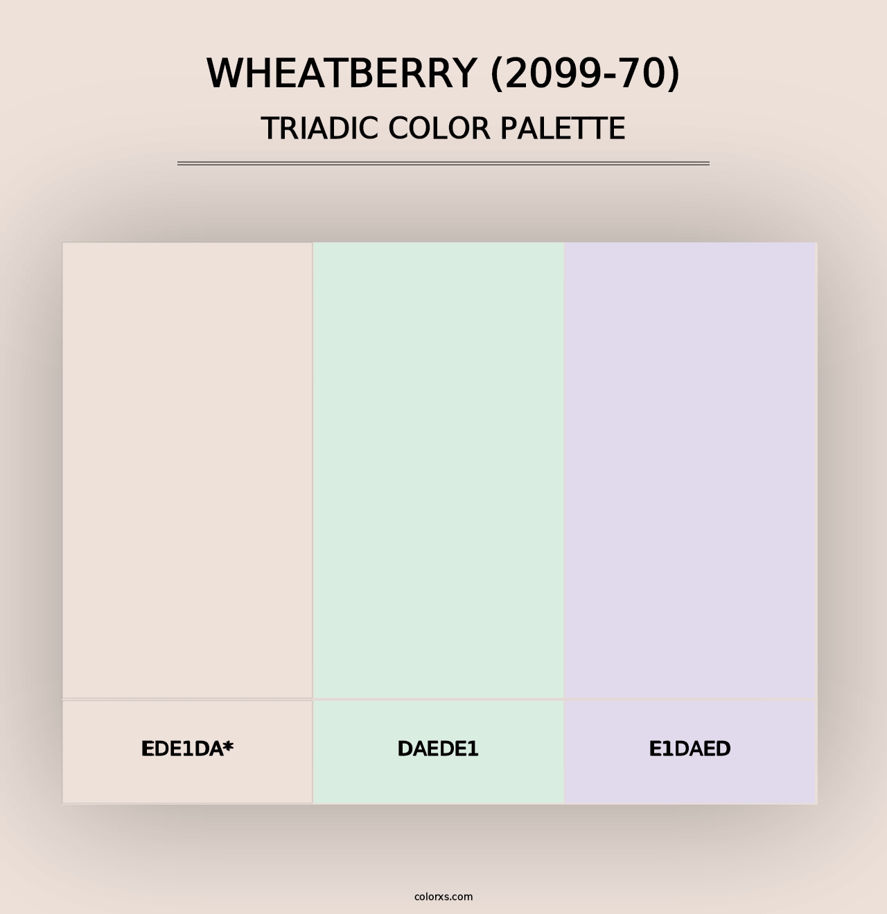 Wheatberry (2099-70) - Triadic Color Palette