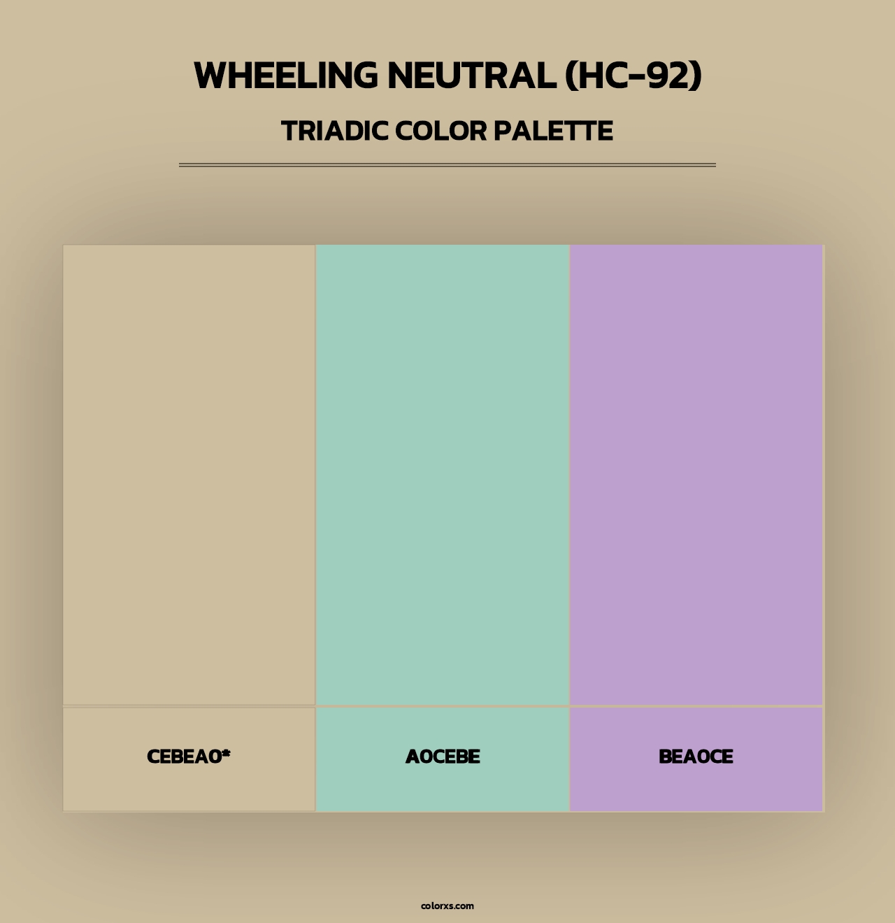 Wheeling Neutral (HC-92) - Triadic Color Palette