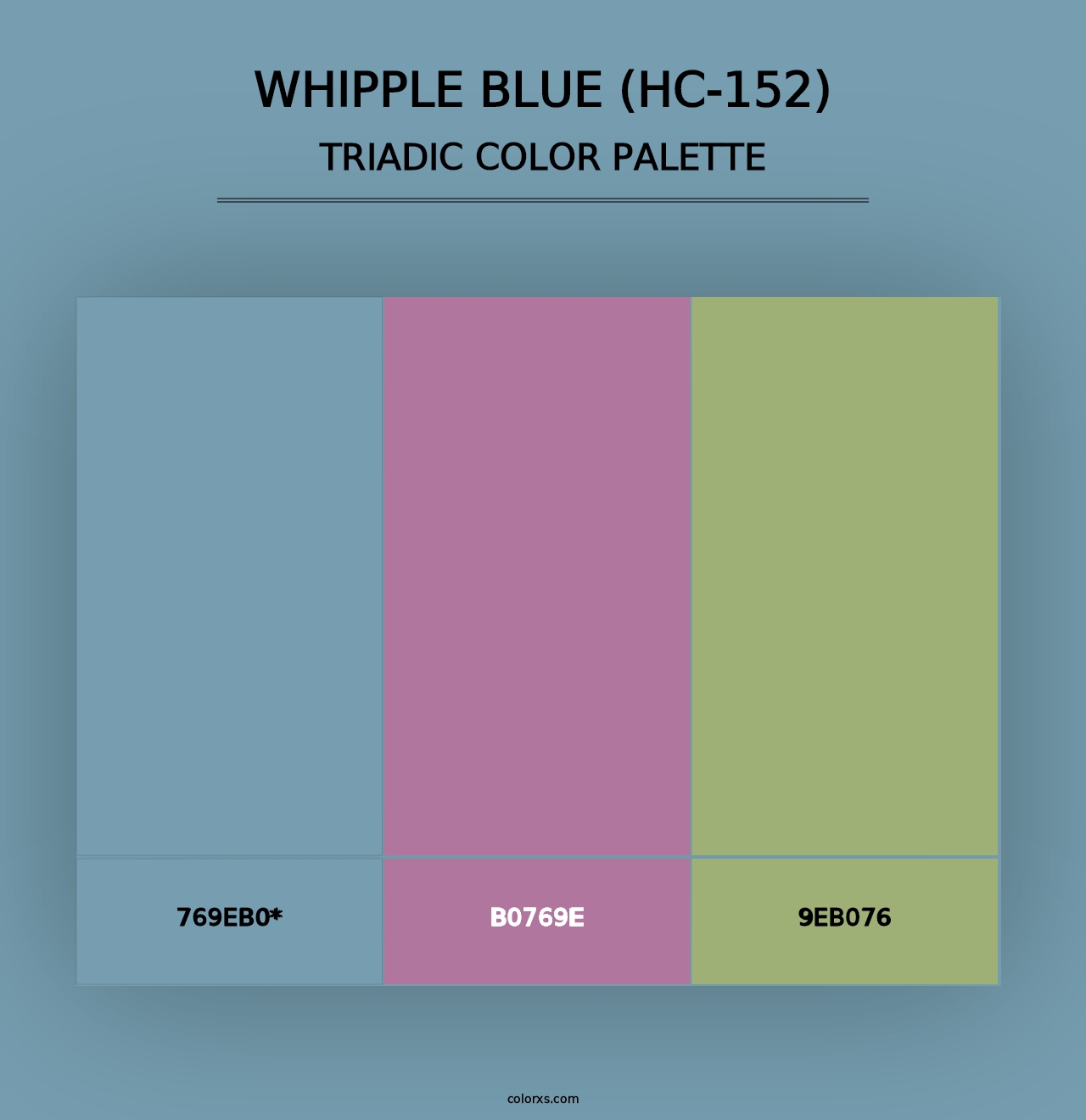 Whipple Blue (HC-152) - Triadic Color Palette