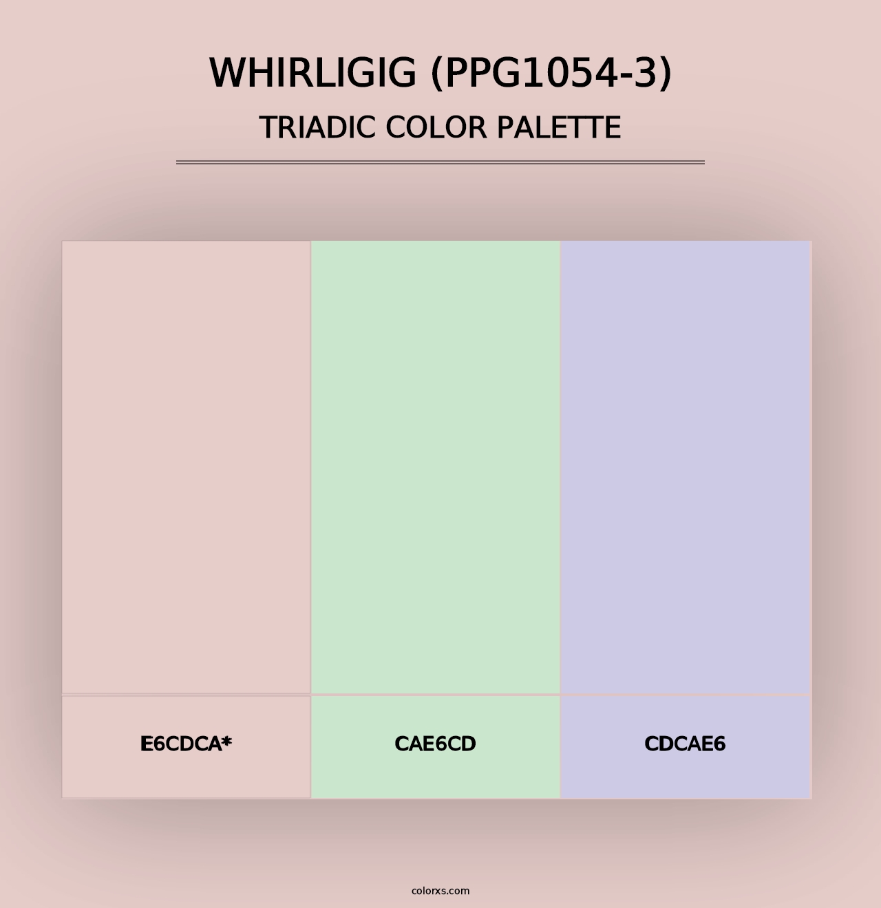 Whirligig (PPG1054-3) - Triadic Color Palette