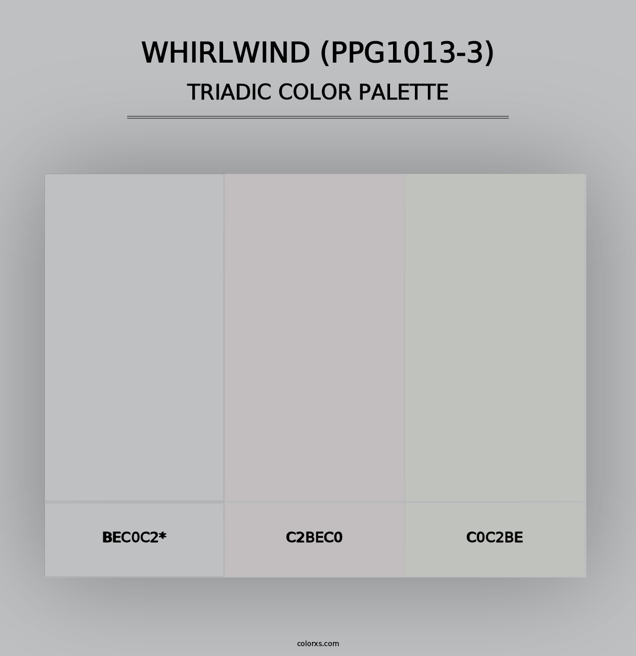 Whirlwind (PPG1013-3) - Triadic Color Palette