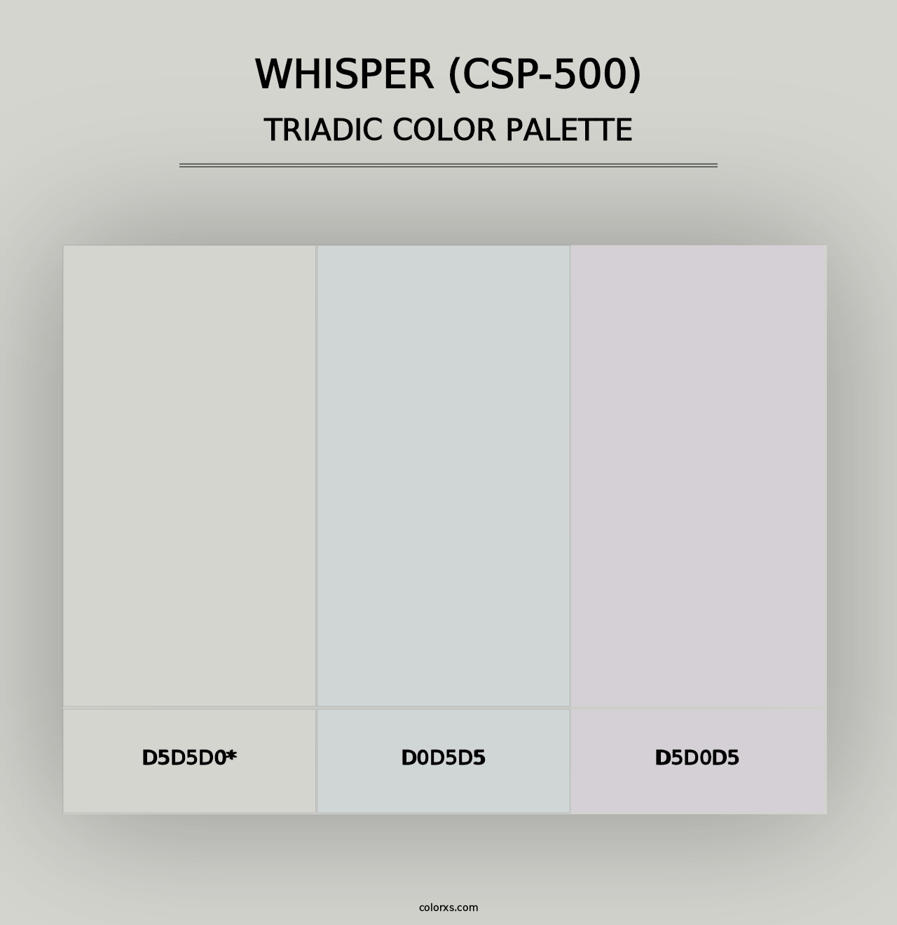 Whisper (CSP-500) - Triadic Color Palette