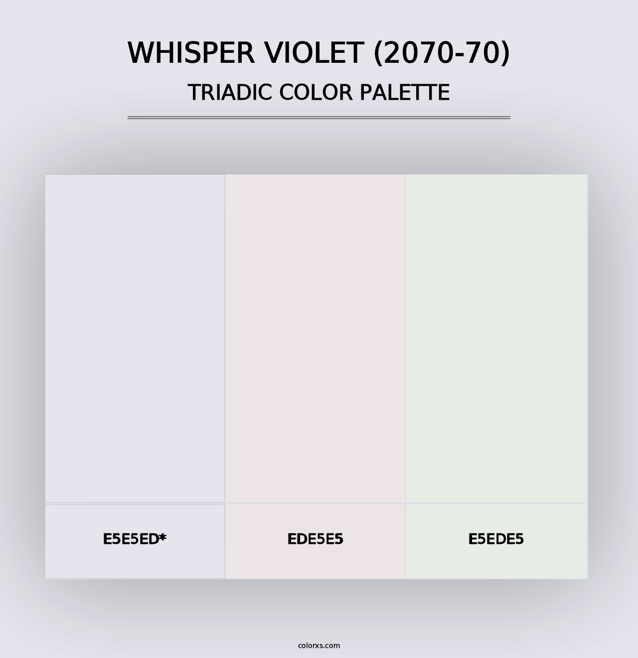 Whisper Violet (2070-70) - Triadic Color Palette