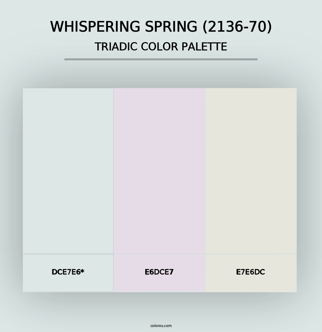 Whispering Spring (2136-70) - Triadic Color Palette