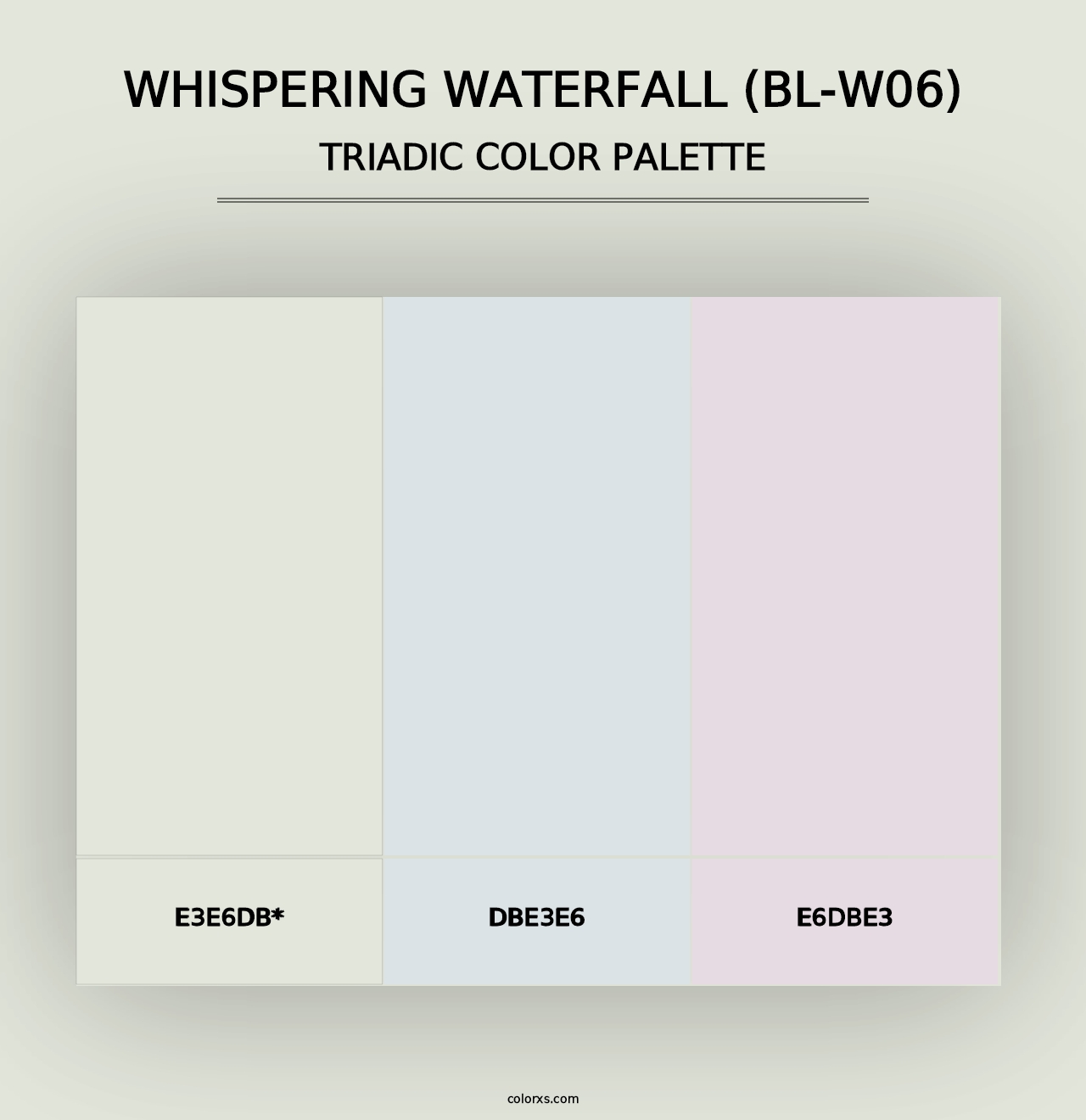 Whispering Waterfall (BL-W06) - Triadic Color Palette