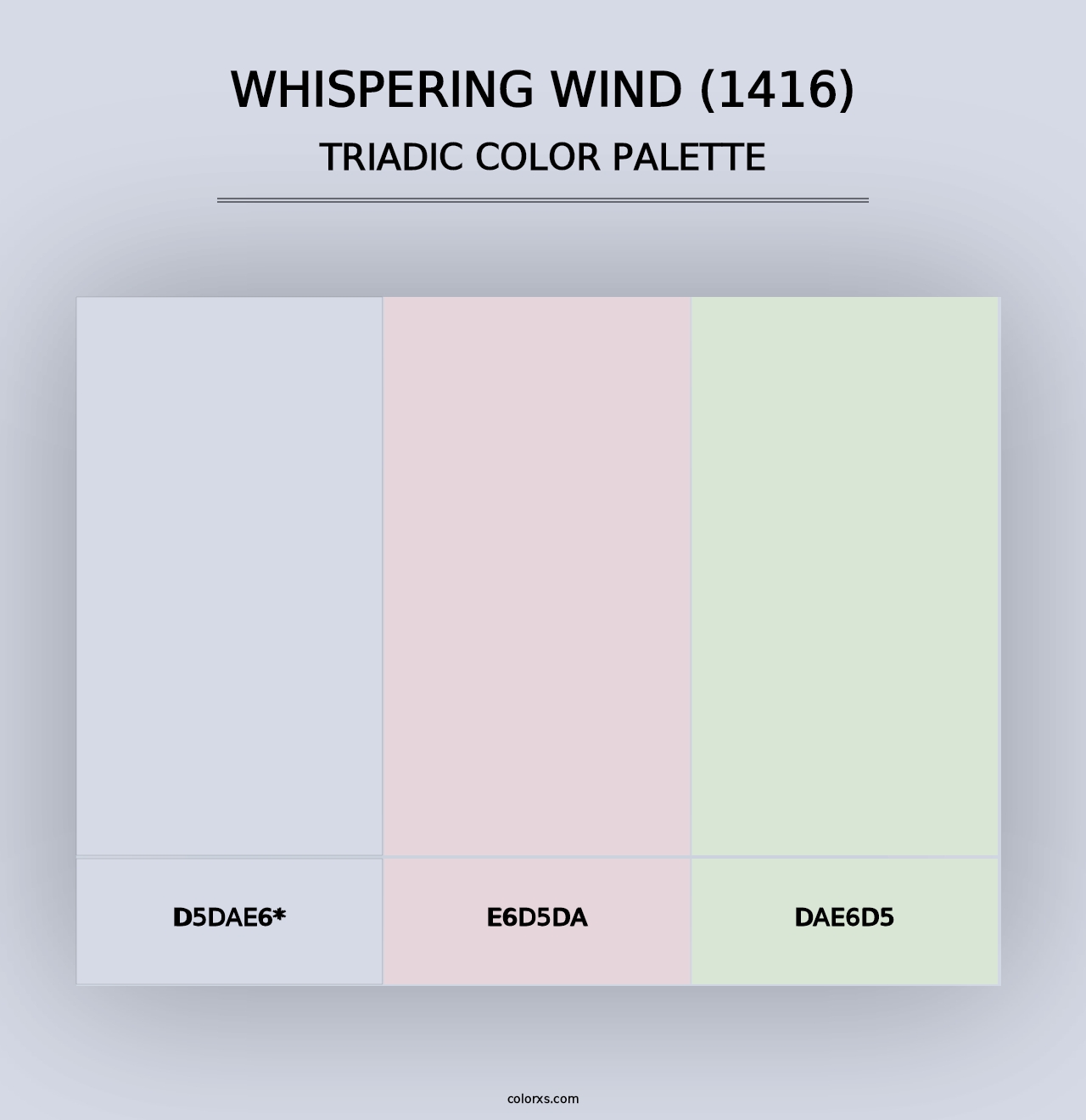 Whispering Wind (1416) - Triadic Color Palette