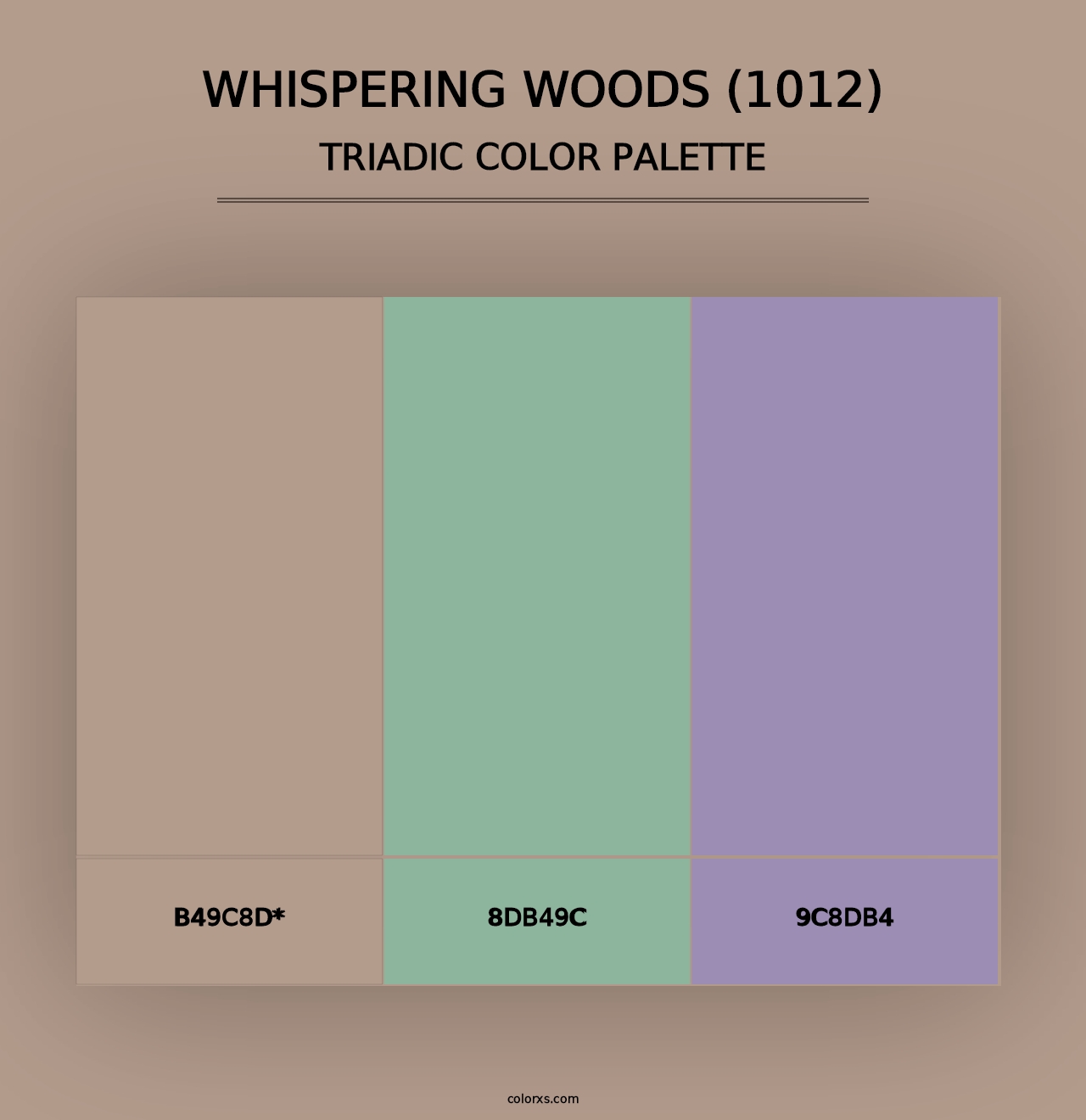 Whispering Woods (1012) - Triadic Color Palette