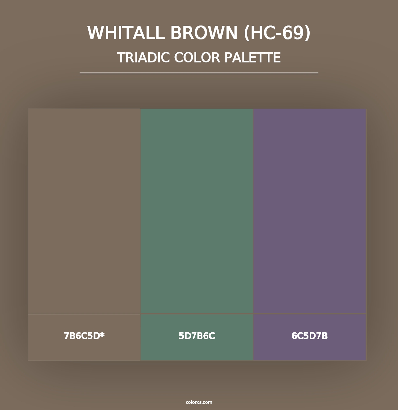 Whitall Brown (HC-69) - Triadic Color Palette