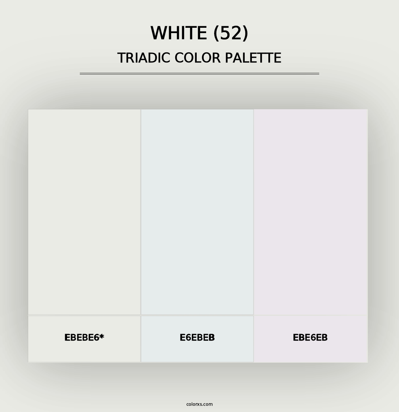 White (52) - Triadic Color Palette