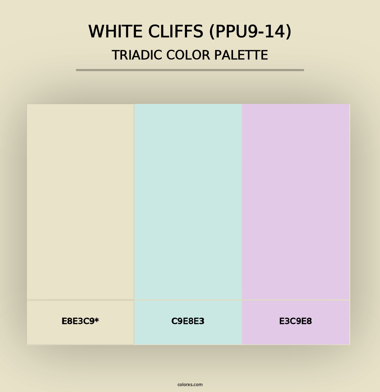 White Cliffs (PPU9-14) - Triadic Color Palette