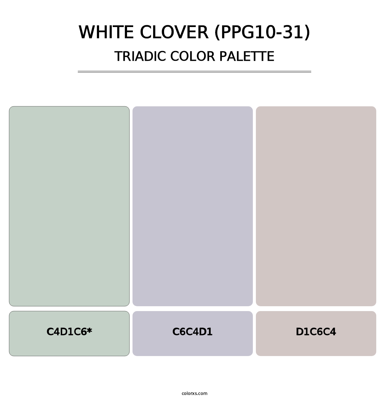 White Clover (PPG10-31) - Triadic Color Palette