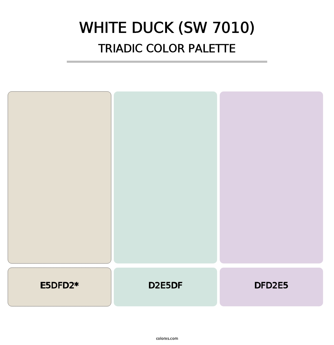 White Duck (SW 7010) - Triadic Color Palette