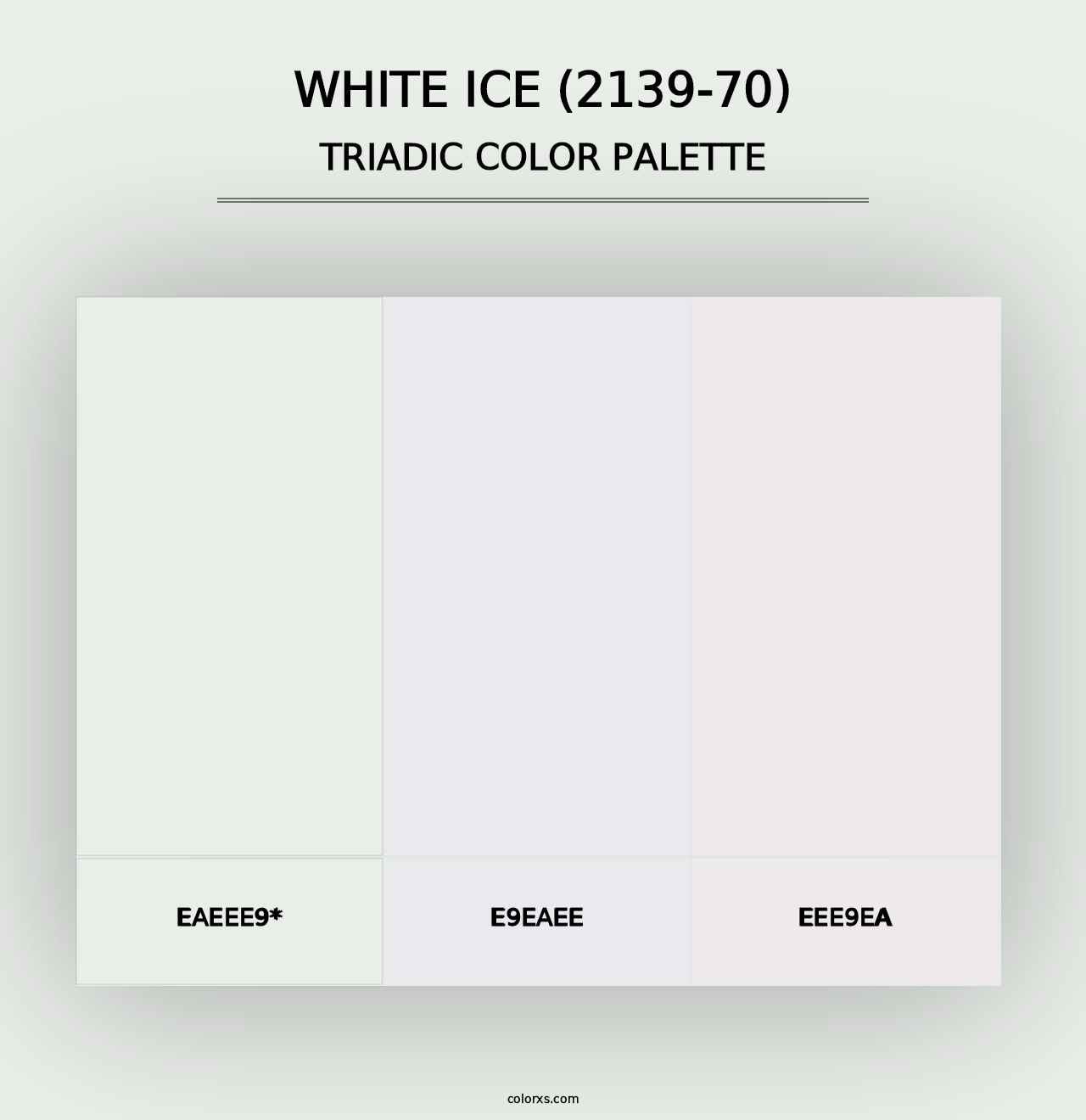 White Ice (2139-70) - Triadic Color Palette