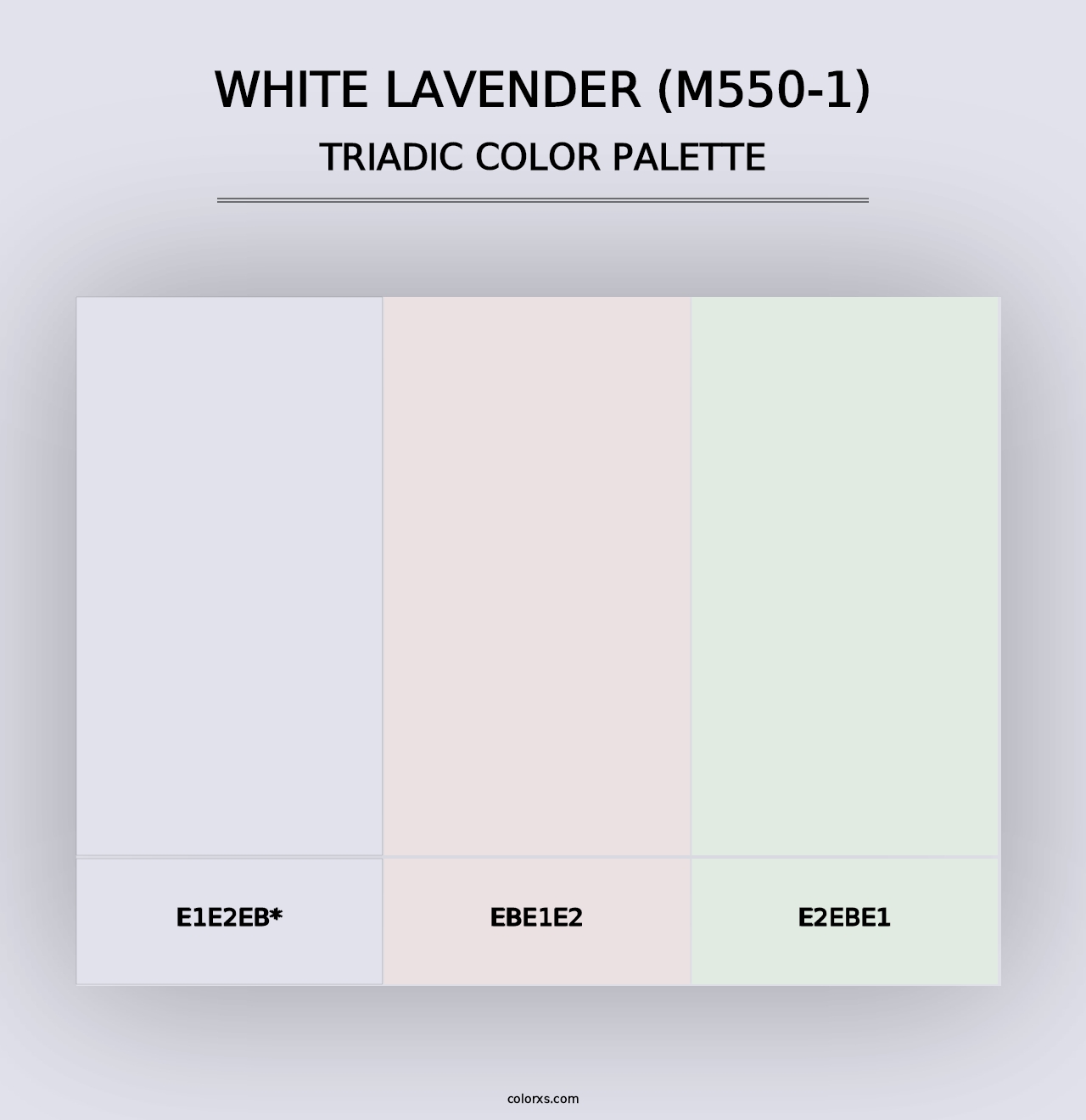 White Lavender (M550-1) - Triadic Color Palette