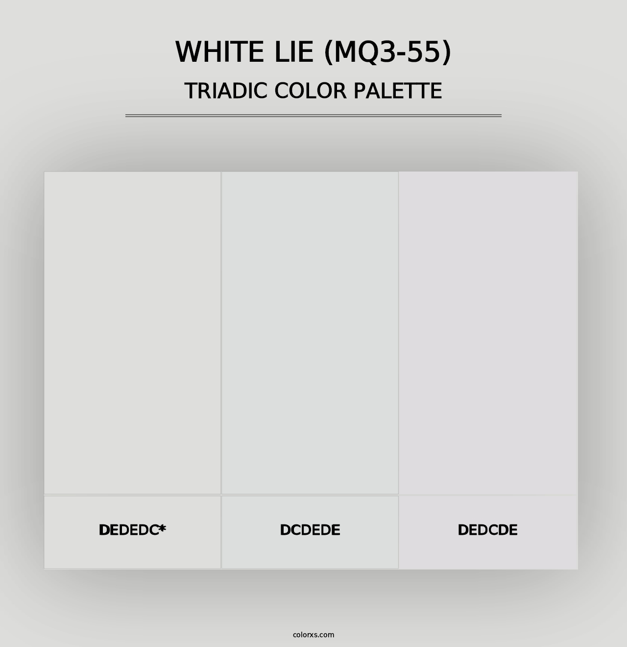 White Lie (MQ3-55) - Triadic Color Palette