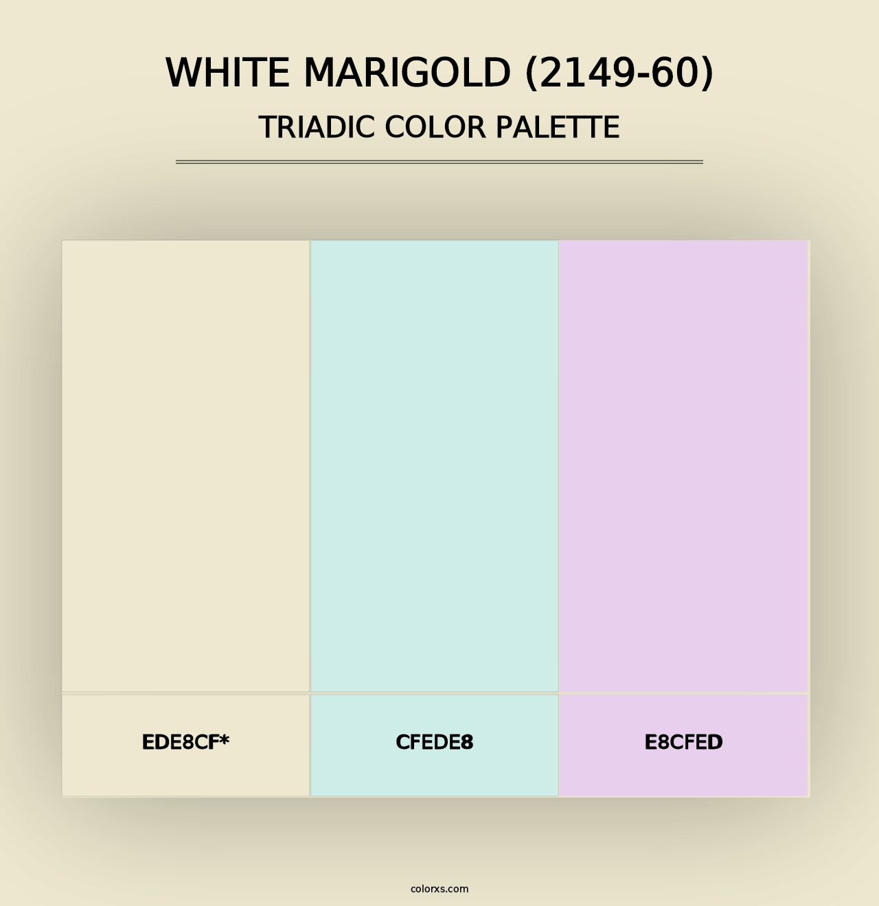 White Marigold (2149-60) - Triadic Color Palette