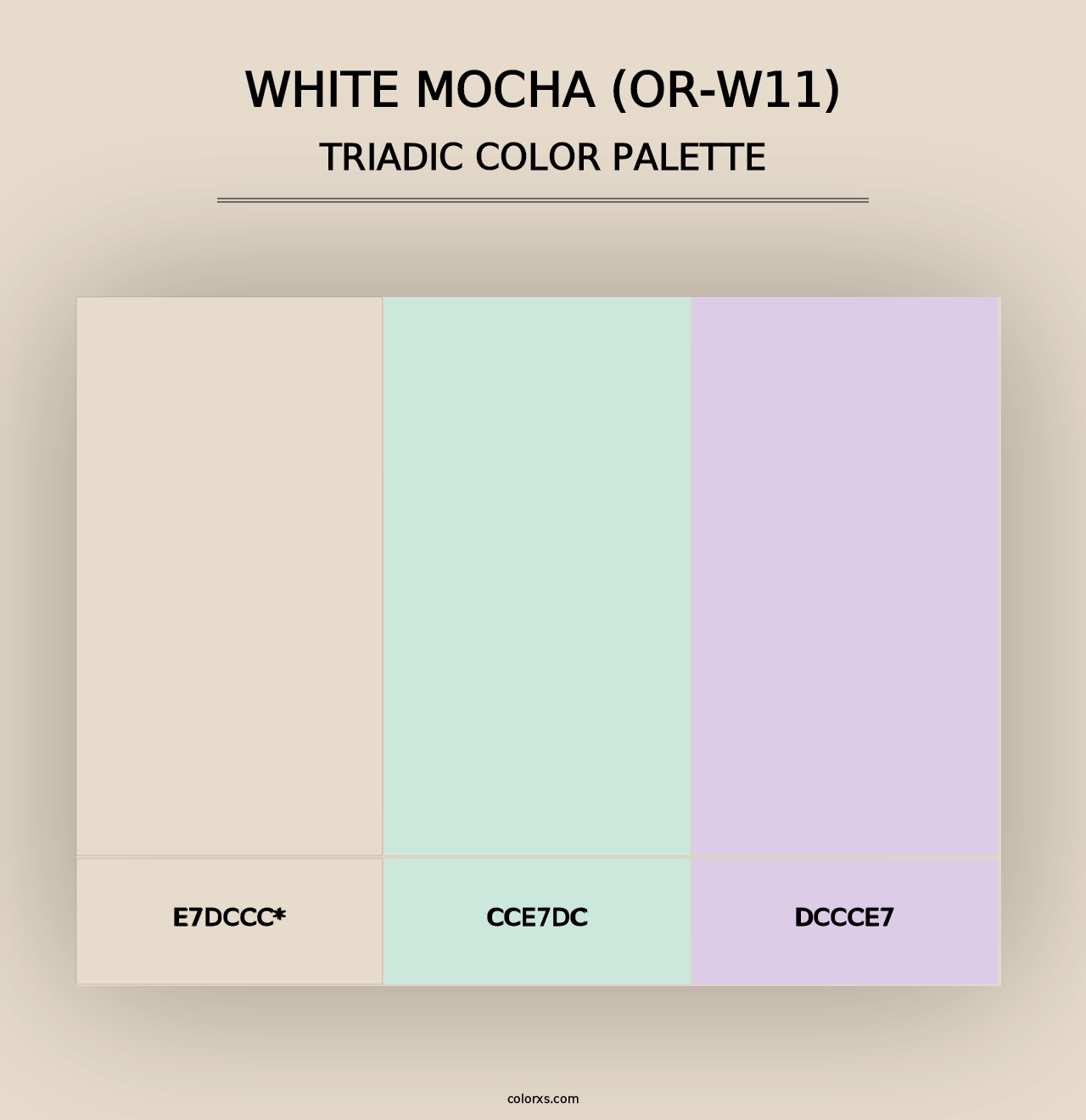 White Mocha (OR-W11) - Triadic Color Palette