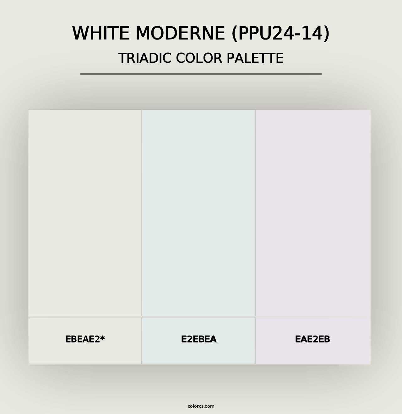 White Moderne (PPU24-14) - Triadic Color Palette