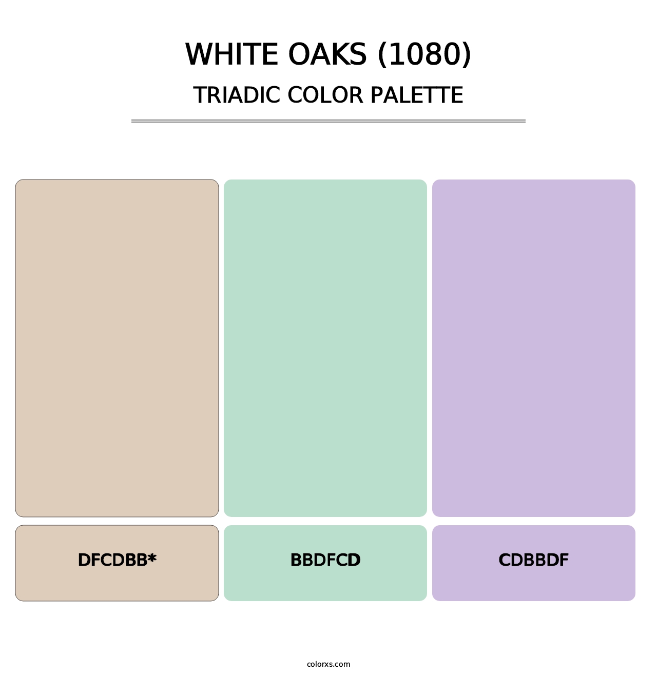 White Oaks (1080) - Triadic Color Palette