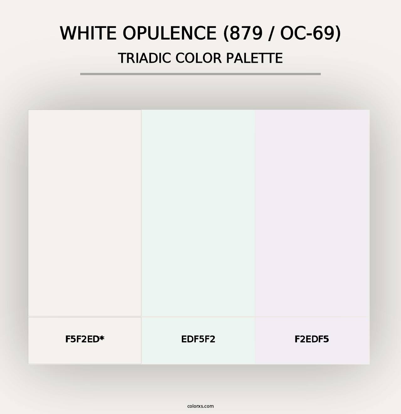 White Opulence (879 / OC-69) - Triadic Color Palette