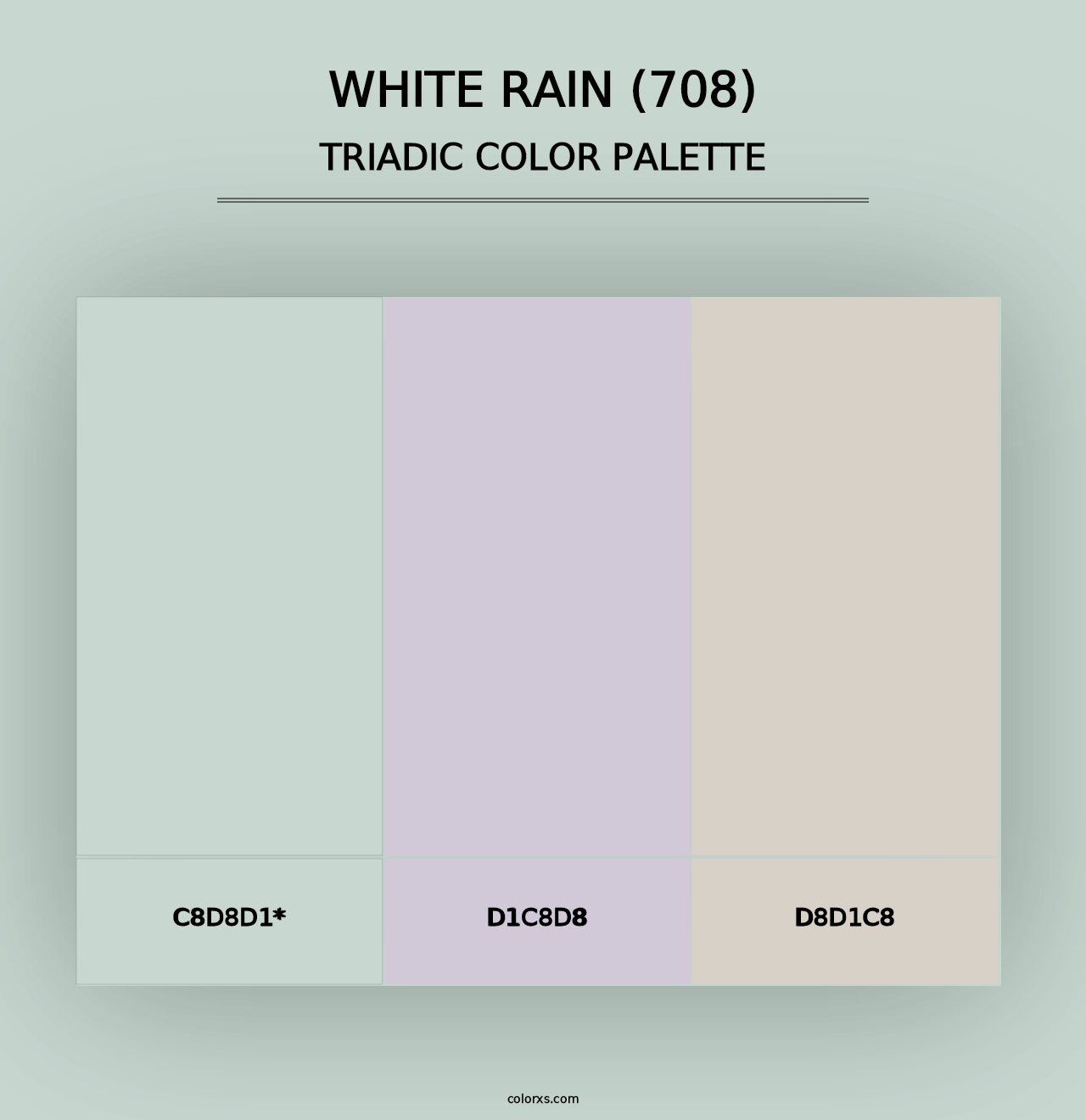 White Rain (708) - Triadic Color Palette