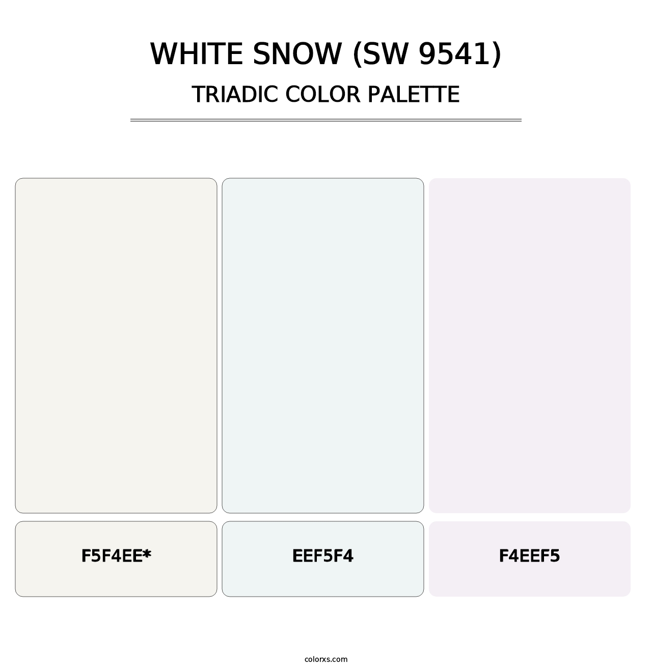 White Snow (SW 9541) - Triadic Color Palette