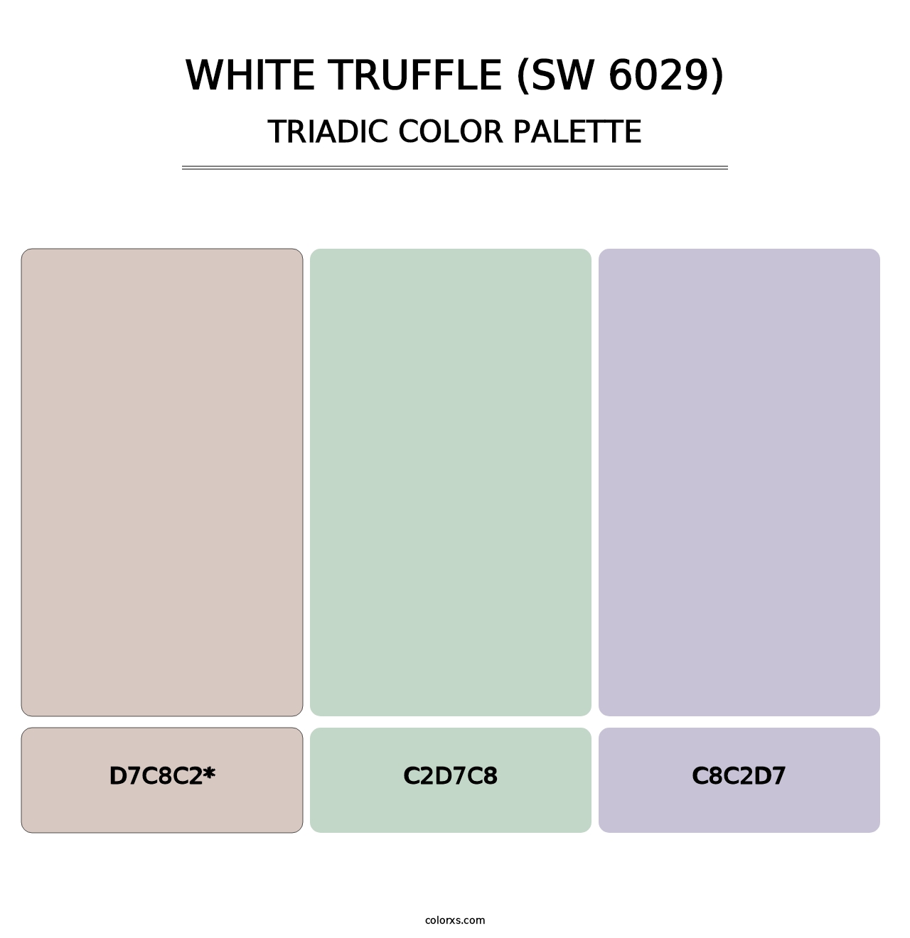 White Truffle (SW 6029) - Triadic Color Palette