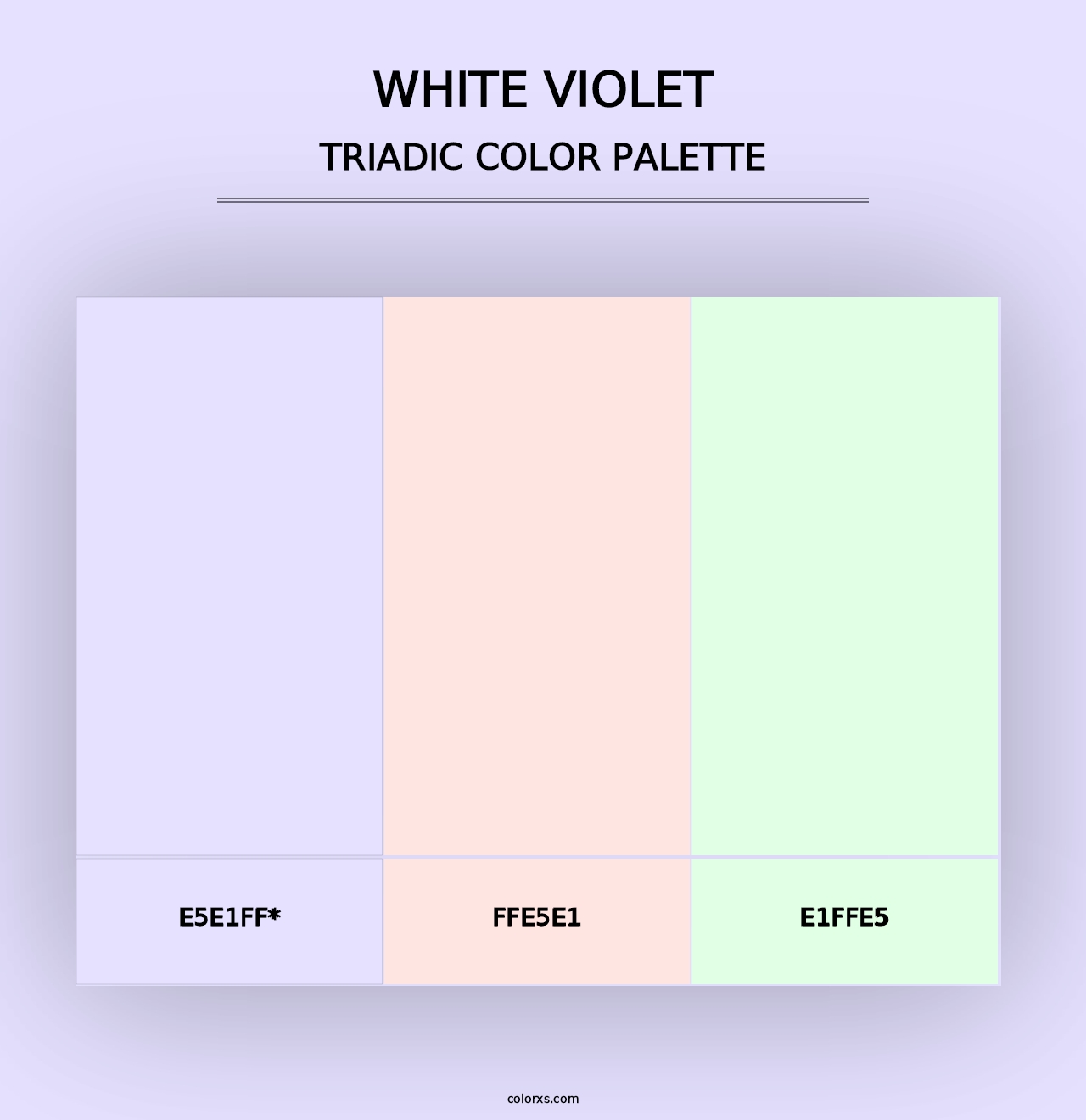 White Violet - Triadic Color Palette